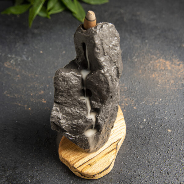 Kaya Geri Akış Tütsülük ve Kayın Ağacı Tabla – Tütsü Hediyeli