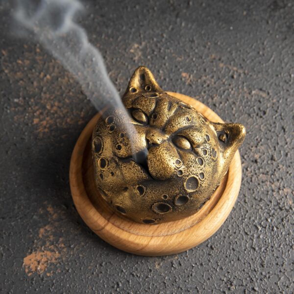 Kedi Geri Akış Tütsülük ve Kayın Ağacı Tabla – Tütsü Hediyeli